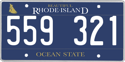 RI license plate 559321