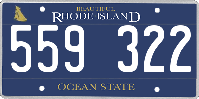 RI license plate 559322