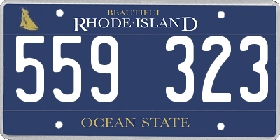 RI license plate 559323
