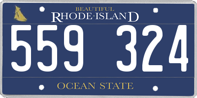 RI license plate 559324