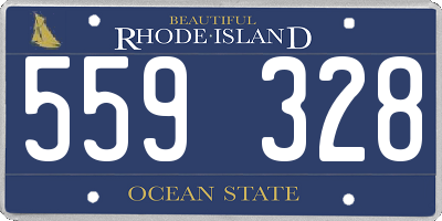 RI license plate 559328