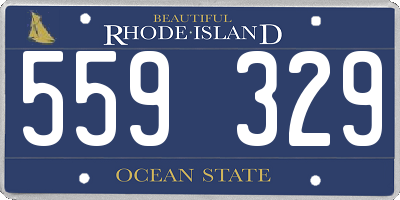 RI license plate 559329