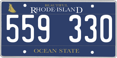RI license plate 559330