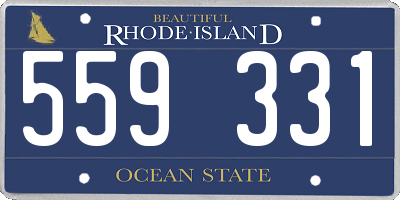 RI license plate 559331