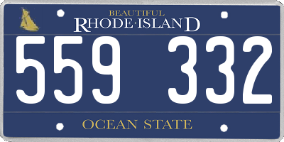 RI license plate 559332