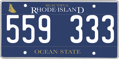RI license plate 559333