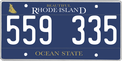 RI license plate 559335