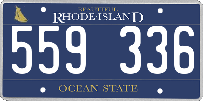 RI license plate 559336