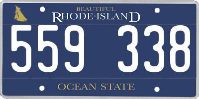 RI license plate 559338
