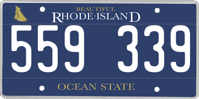 RI license plate 559339