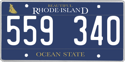 RI license plate 559340