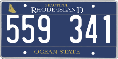 RI license plate 559341