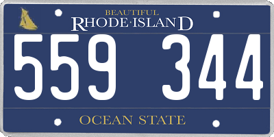 RI license plate 559344
