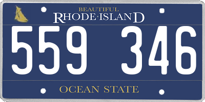 RI license plate 559346