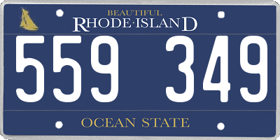 RI license plate 559349