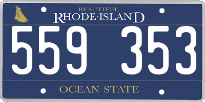 RI license plate 559353