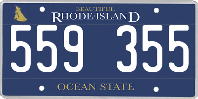 RI license plate 559355