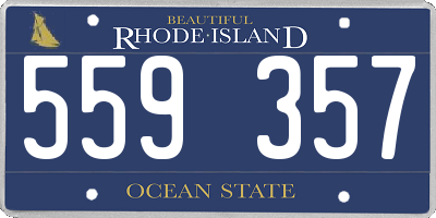 RI license plate 559357