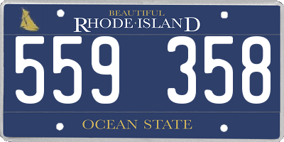 RI license plate 559358