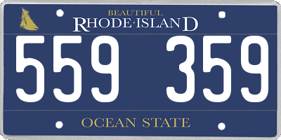 RI license plate 559359
