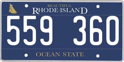 RI license plate 559360