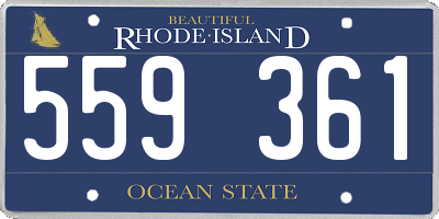 RI license plate 559361