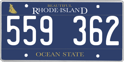 RI license plate 559362