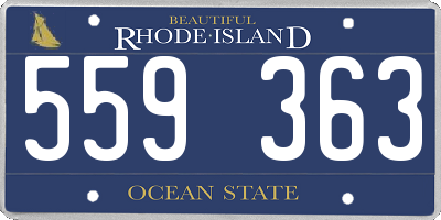 RI license plate 559363