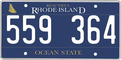 RI license plate 559364