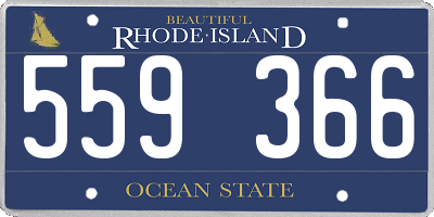 RI license plate 559366