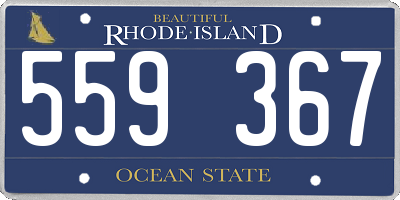 RI license plate 559367