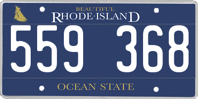 RI license plate 559368