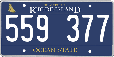 RI license plate 559377