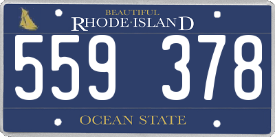 RI license plate 559378