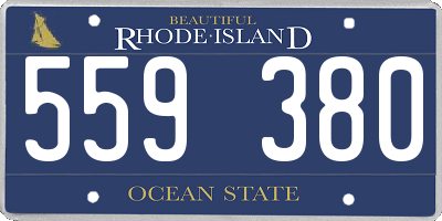RI license plate 559380