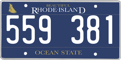 RI license plate 559381