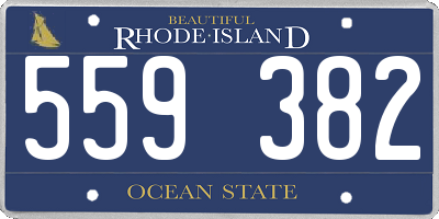 RI license plate 559382