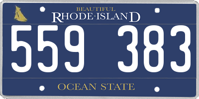 RI license plate 559383