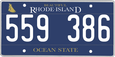 RI license plate 559386