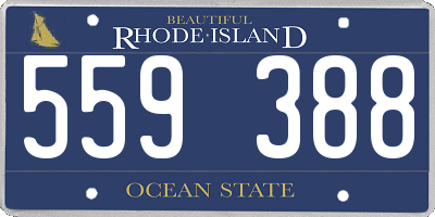 RI license plate 559388