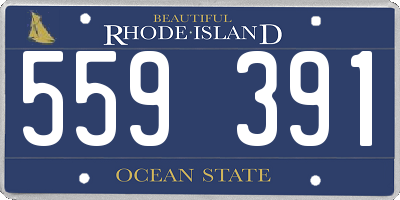 RI license plate 559391