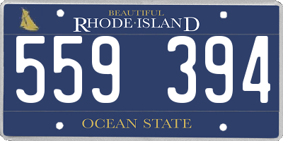 RI license plate 559394