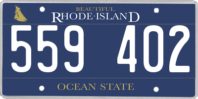 RI license plate 559402