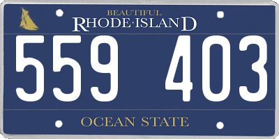 RI license plate 559403