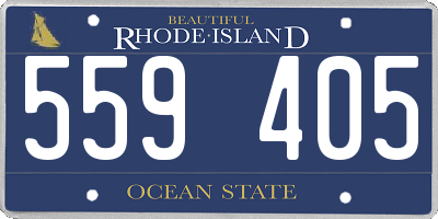 RI license plate 559405