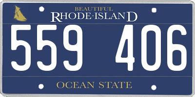 RI license plate 559406