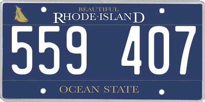 RI license plate 559407