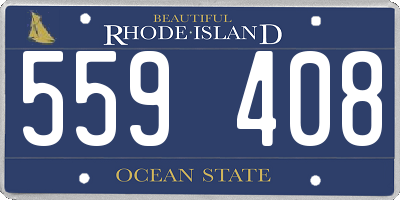 RI license plate 559408