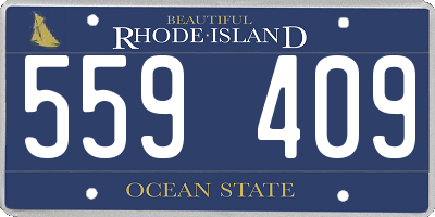 RI license plate 559409