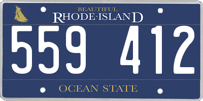 RI license plate 559412